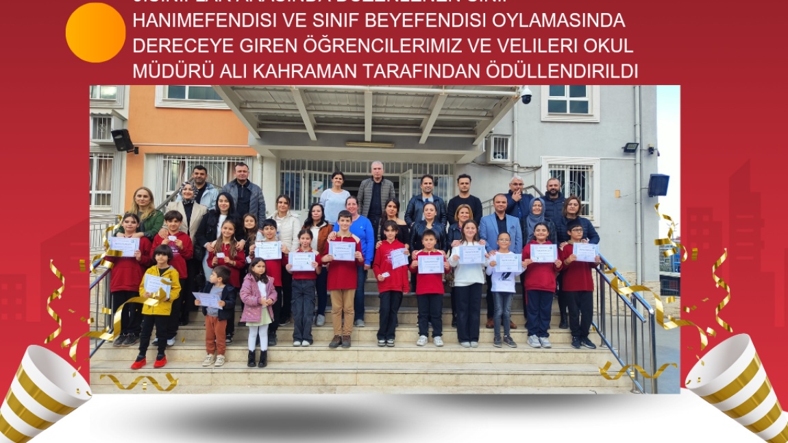 SINIF HANIMEFENDİSİ VE SINIF BEYEFENDİSİ ÖDÜL TÖRENİ DÜZENLENDİ